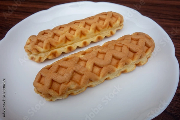 Obraz 白い皿の上の原宿ドック