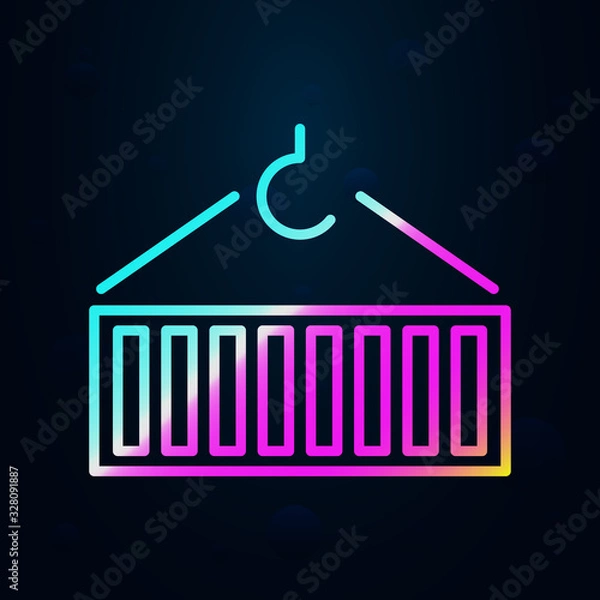 Obraz container crane in nolan style icon. Simple thin line, outline vector of cargo logistic icons for ui and ux, website or mobile application