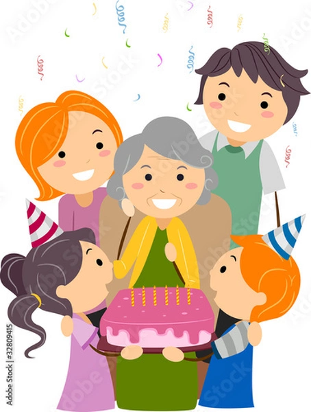 Fototapeta Birthday Grandma
