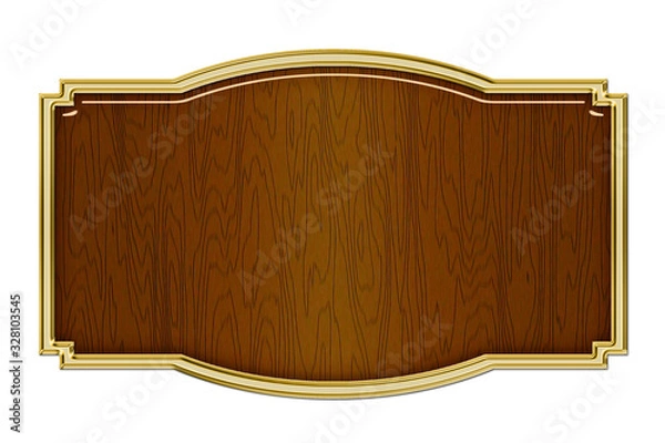 Obraz frame on woodenon a white background