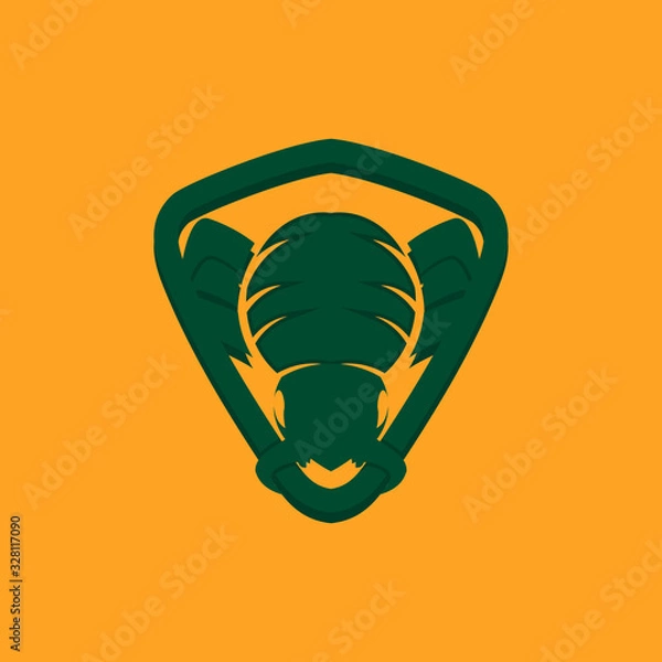 Obraz cool green insect shield