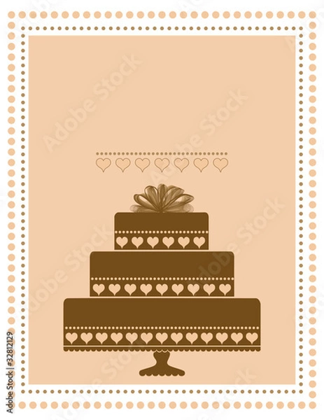 Obraz Chocolate Cake Invitation, Announcement, or Menu