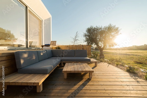 Obraz Modern villa with pool and deck