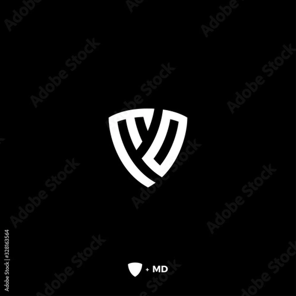 Fototapeta md letter creative logo icon vector eps