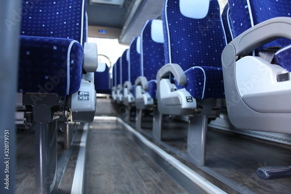 Obraz Fauteuils de bus bleus