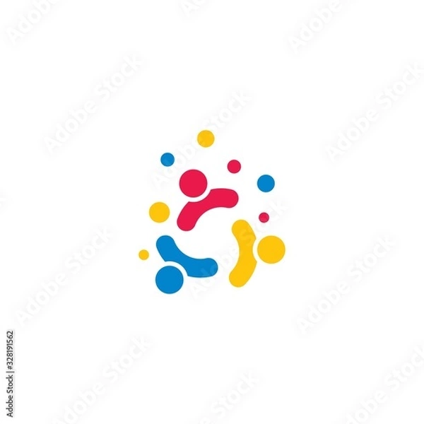 Obraz Community, network and social logo