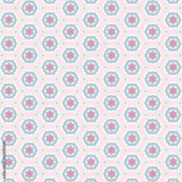 Fototapeta Color decorative seamless pattern with geometric ornamnet. Background for printing on paper, wallpaper, covers, textiles, fabrics, for decoration, decoupage, scrapbook and other.