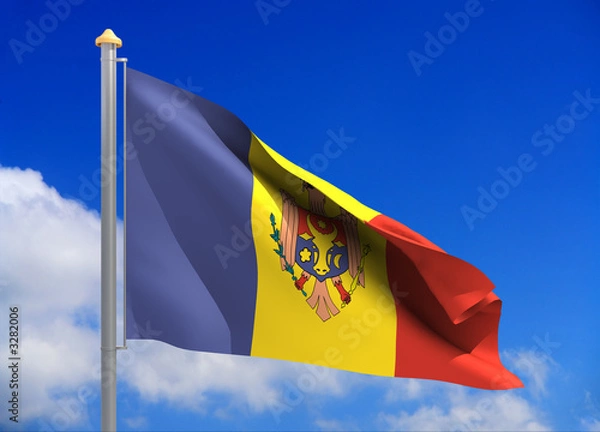 Fototapeta moldova flag (include clipping path)