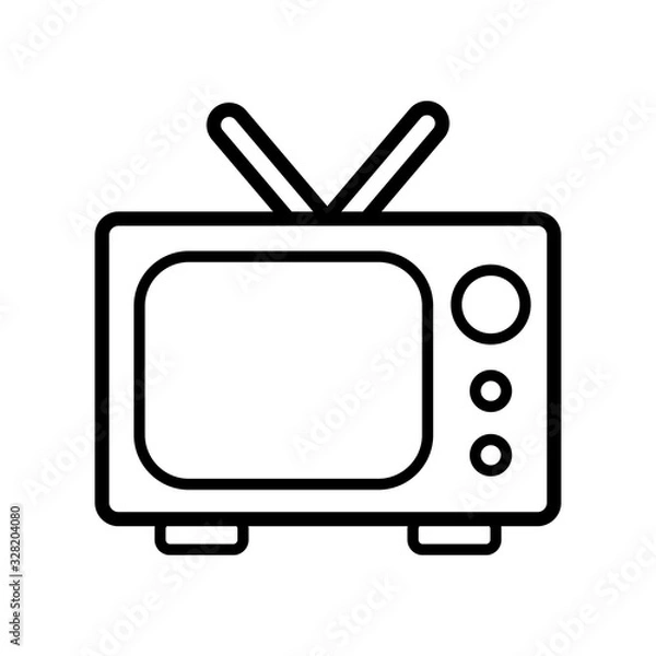 Fototapeta television icon vector template