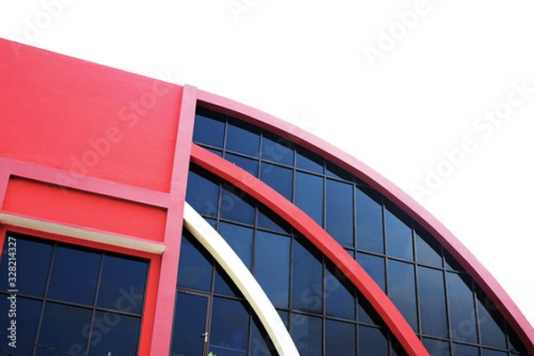 Fototapeta Black and red building background photo