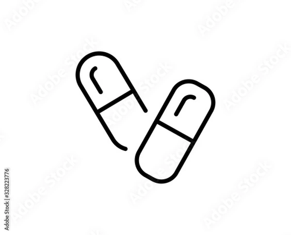Fototapeta Pills flat icon