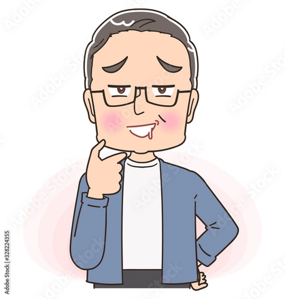 Fototapeta おじいさん シニア 祖父 おじいちゃん 男 おじさん イラスト マンガ