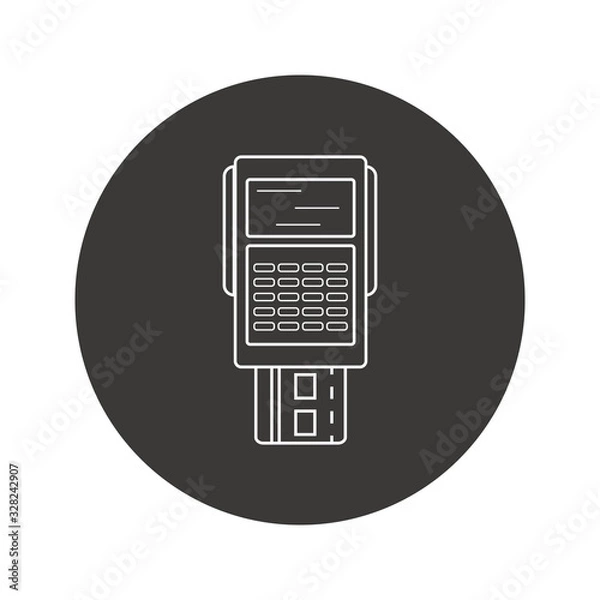 Fototapeta Pos terminal line icon