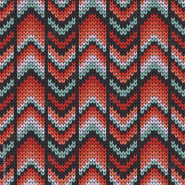Obraz Seamless geometric pattern chevron style