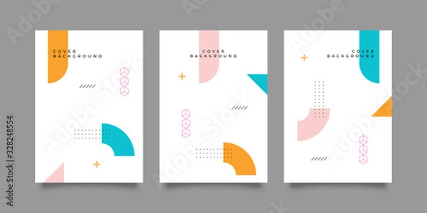 Fototapeta Covers with minimal design. Cool geometric backgrounds for your design. Applicable for Banners, Placards, Posters, Flyers etc. Eps10 vector