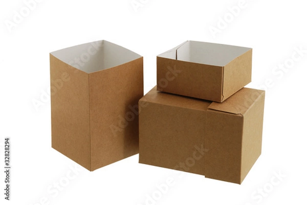 Fototapeta Two simple carton boxes