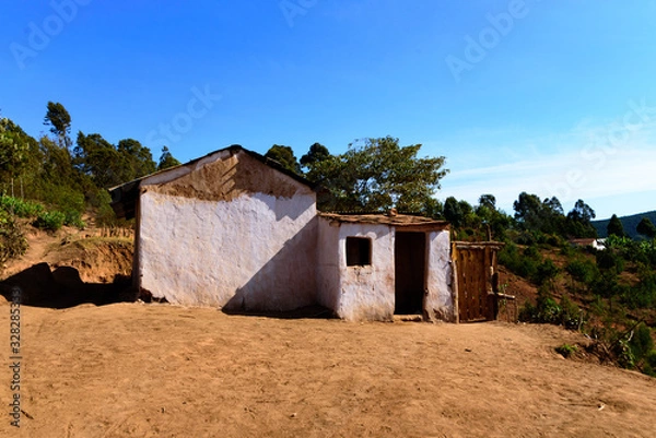 Fototapeta Local residential house in the Usambara Mountains