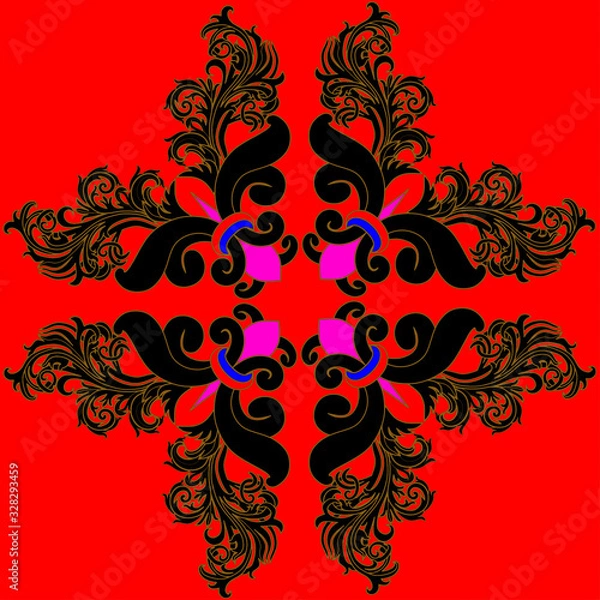 Obraz floral seamless pattern