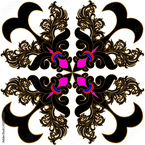 Obraz background with floral elements