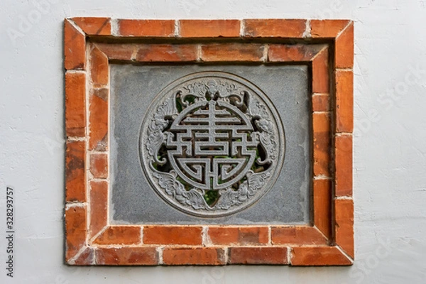 Obraz The ancient and artistic window of Chinese tradition