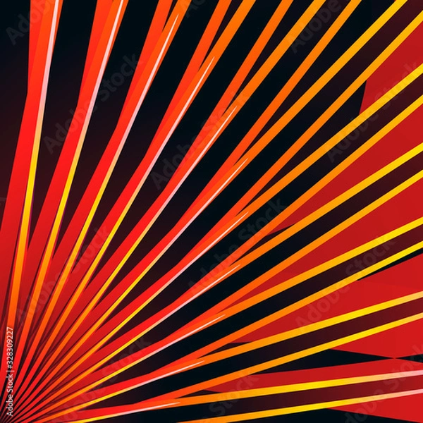 Fototapeta Color abstract template for a map or banner. gradient background with waves and reflections. Illustration of warm hues in geometric shapes.