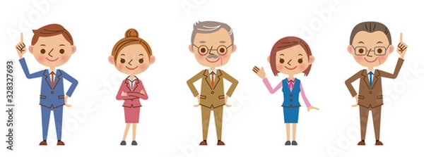 Obraz 笑顔のビジネスチーム