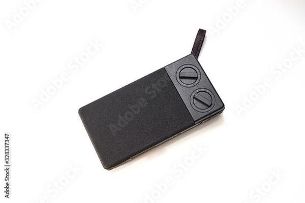 Obraz black loudspeaker on white background