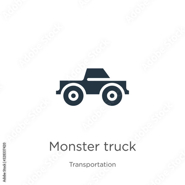 Obraz Monster truck icon vector. Trendy flat monster truck icon from transportation collection isolated on white background. Vector illustration can be used for web and mobile graphic design, logo, eps10