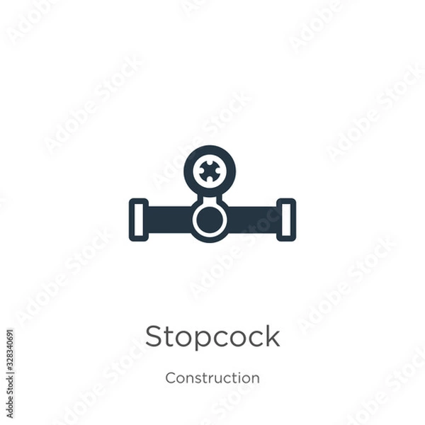 Fototapeta Stopcock icon vector. Trendy flat stopcock icon from construction collection isolated on white background. Vector illustration can be used for web and mobile graphic design, logo, eps10