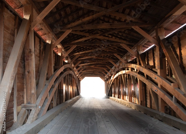Fototapeta Covered Bridge
