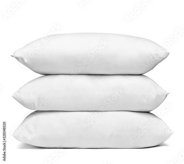 Fototapeta white pillow bedding sleep