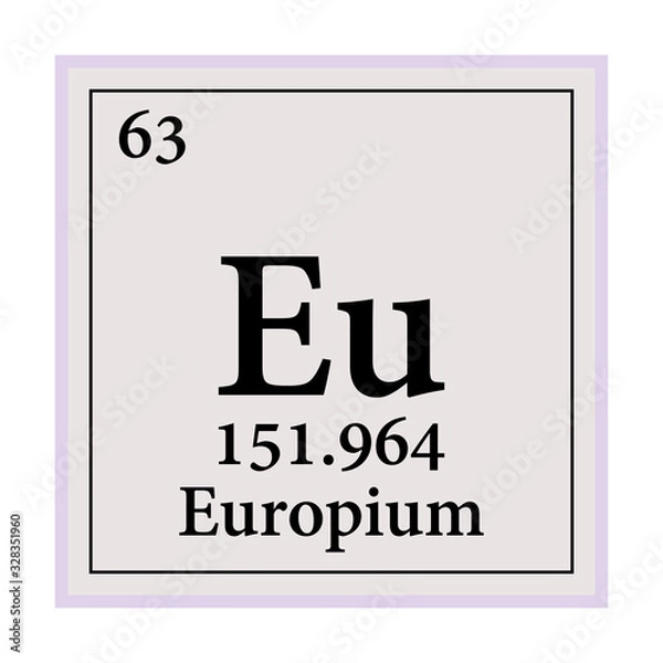 Fototapeta Europium Periodic Table of the Elements Vector illustration eps 10.