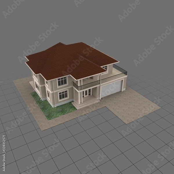 Obraz Willa dwupiętrowa