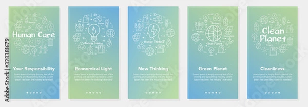 Obraz Vertical banners ecology and alternative energy sources - 07