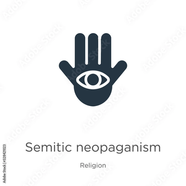 Fototapeta Semitic neopaganism icon vector. Trendy flat semitic neopaganism icon from religion collection isolated on white background. Vector illustration can be used for web and mobile graphic design, logo,