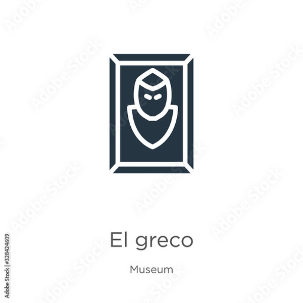 Fototapeta El greco icon vector. Trendy flat el greco icon from museum collection isolated on white background. Vector illustration can be used for web and mobile graphic design, logo, eps10
