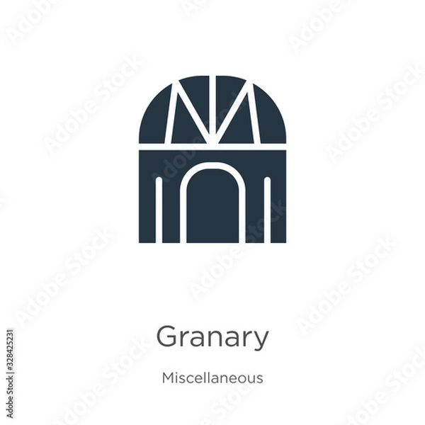 Fototapeta Granary icon vector. Trendy flat granary icon from miscellaneous collection isolated on white background. Vector illustration can be used for web and mobile graphic design, logo, eps10