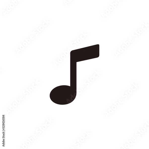 Obraz Simple music note flat icon design vector