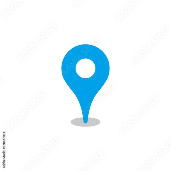 Obraz Simple pin location flat icon design vector