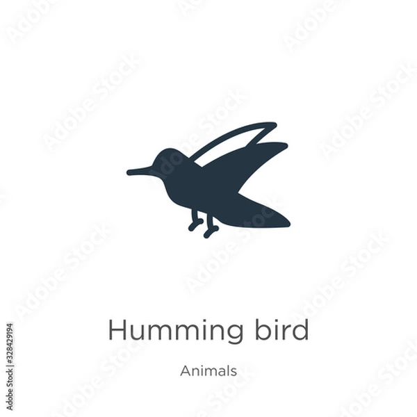Fototapeta Humming bird icon vector. Trendy flat humming bird icon from animals collection isolated on white background. Vector illustration can be used for web and mobile graphic design, logo, eps10