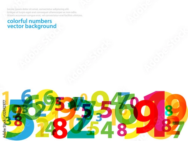 Obraz Abstract numbers on isolated background