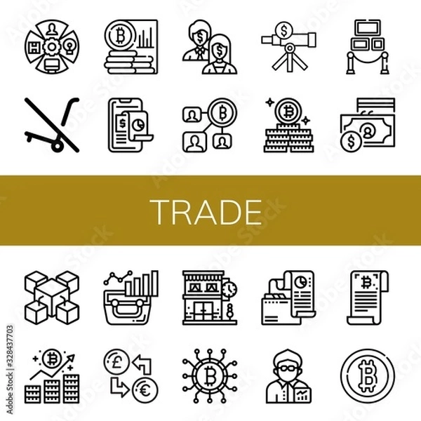 Obraz trade icon set