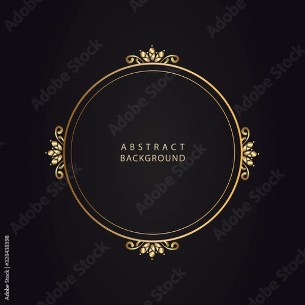 Obraz 골드 프레임 추상적인 배경