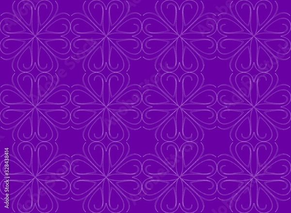 Obraz Seamless pattern design with floral background elements, beautiful ornaments