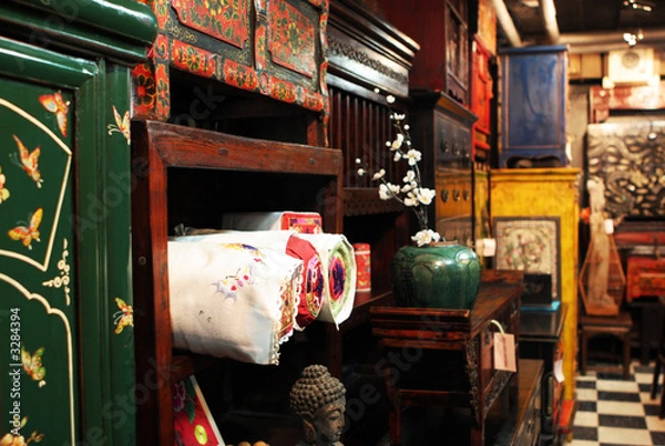 Fototapeta asian antique furniture store
