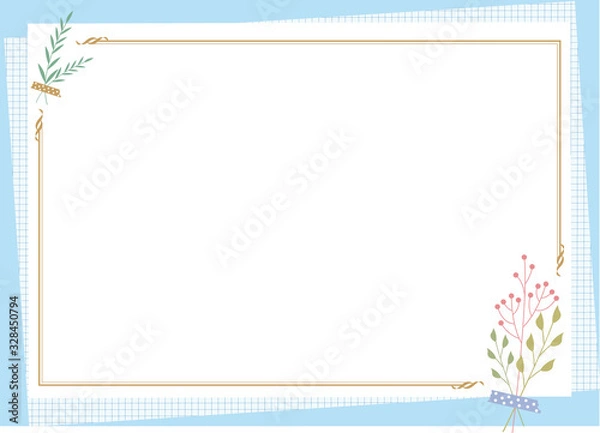 Obraz decorative frame.A good frame for writing with stationery or notepaper background.Decorated background.Good background for writing.Background image.
