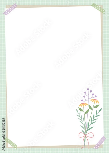 Obraz decorative frame.A good frame for writing with stationery or notepaper background.Decorated background.Good background for writing.Background image.