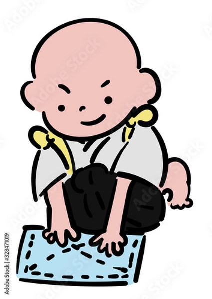 Obraz 坊主＿掃除