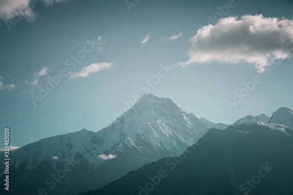 Fototapeta Majestic China Snow Mountain.Stunning Chinese natural landscape.Mountainous landscape. 