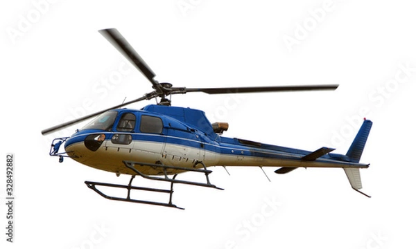 Fototapeta Helicopter isolated on white background